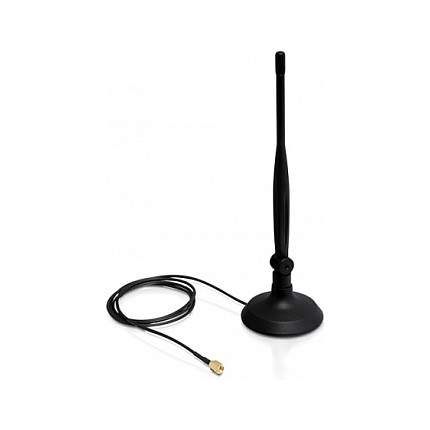 DeLOCK 88413 Antena de red omnidireccional RP-SMA 4 dBi con base magnética DeLOCK 88413 Antena de red omnidireccional RP-SMA 4 dBi con base magnética