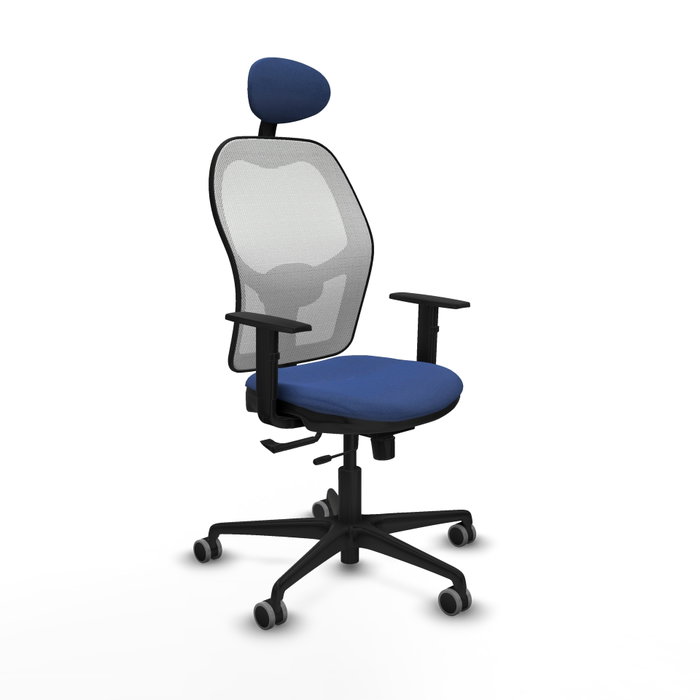 PIQUERAS Y CRESPO Silla de oficina Jorquera Azul Marino con Malla Blanca PIQUERAS Y CRESPO Silla de oficina Jorquera Azul Marino con Malla Blanca