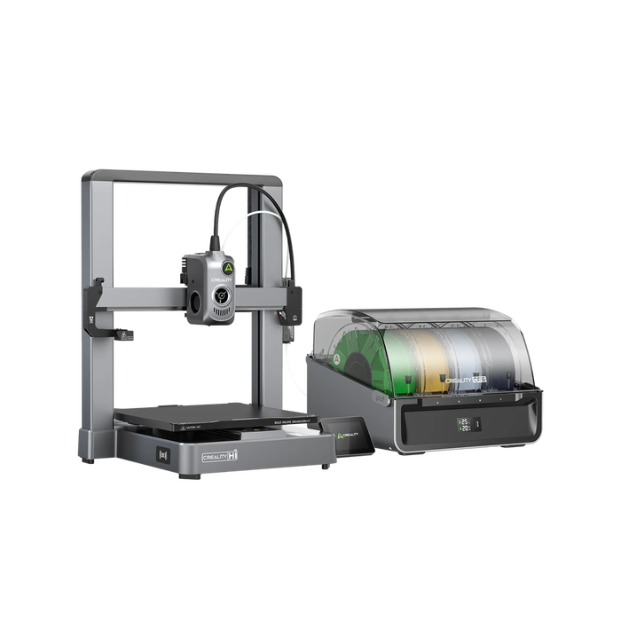 Creality Hi Combo Impresora 3D FDM con Sistema CFS, Volumen 260x260x300mm, Pantalla Táctil 3.2", WiFi, Velocidad 500mm/s