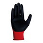 Juba Guante Nailon / Licra con Palma Nitrilo Microfoam Econit Foam, Rojo y Negro, Talla 9-L