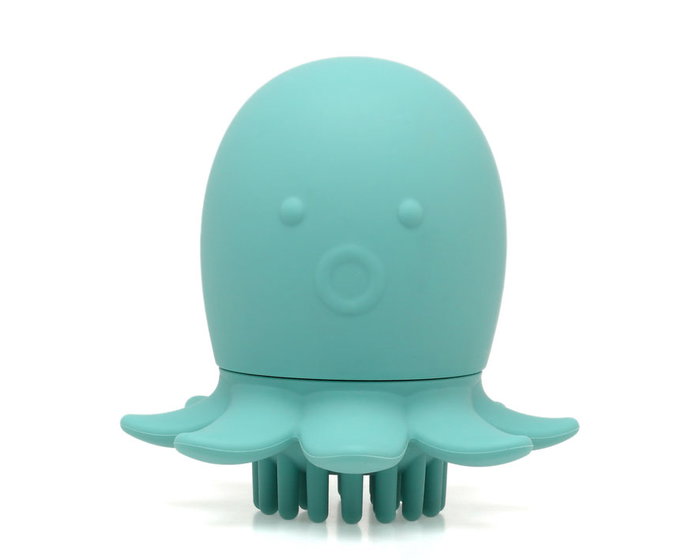 KioKids Cepillo Masajeador De Champú Para Bebé en Silicona Verde +4 Meses