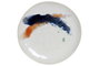DKD Home Decor Juego de 12 Platos de Gres Esmaltado Moderno Azul, 21x21x2,5 cm