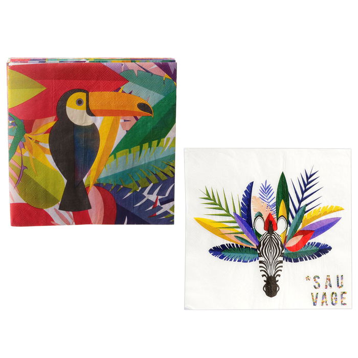 Pick and Drink 20 Servilletas Exotic Sauvage 33x33 cm