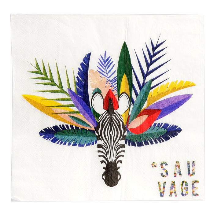 Pick and Drink 20 Servilletas Exotic Sauvage 33x33 cm