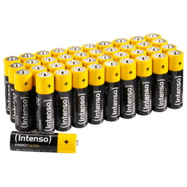 Intenso Energy Ultra AA LR06 Alcalina 1,5V 2600mAh Negro Amarillo Pack de 40