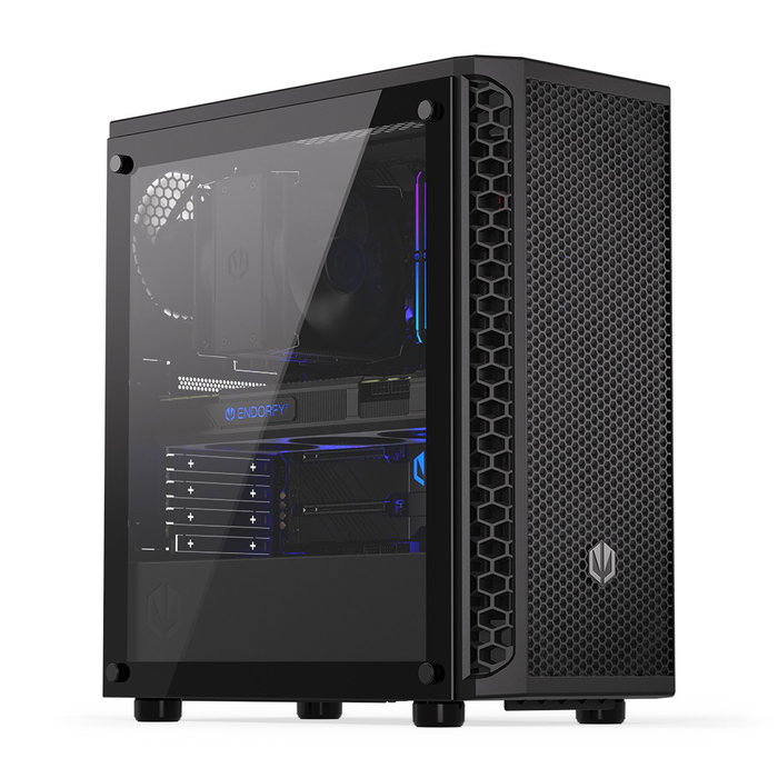 Endorfy Signum 300 Core Torre ATX, Cristal Templado, 2 Ventiladores 120mm, Negra