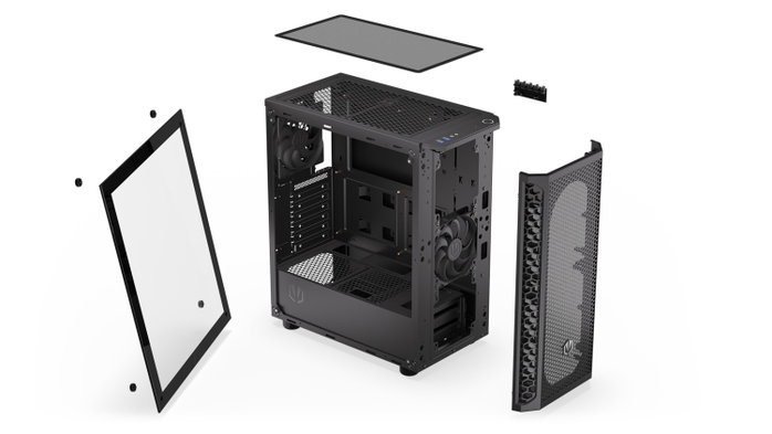 Endorfy Signum 300 Core Torre ATX, Cristal Templado, 2 Ventiladores 120mm, Negra