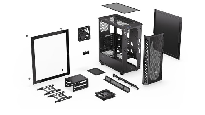 Endorfy Signum 300 Core Torre ATX, Cristal Templado, 2 Ventiladores 120mm, Negra