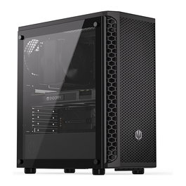 Endorfy Signum 300 Core Black PC Gehäuse - Torre ATX, Panel Frontal de Malla, 1 Ventilador Incluido, Compatible con Fuentes de Alimentación ATX, Acabado Negro Mate