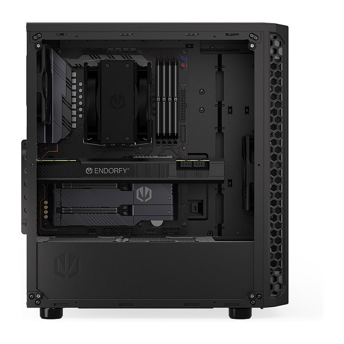 Endorfy Signum 300 Core Black PC Gehäuse - Torre ATX, Panel Frontal de Malla, 1 Ventilador Incluido, Compatible con Fuentes de Alimentación ATX, Acabado Negro Mate