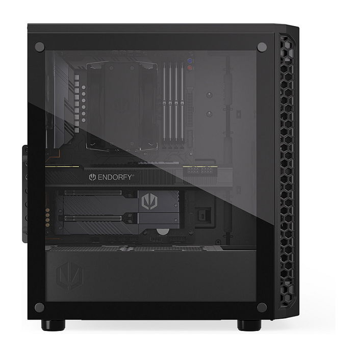 Endorfy Signum 300 Core Black PC Gehäuse - Torre ATX, Panel Frontal de Malla, 1 Ventilador Incluido, Compatible con Fuentes de Alimentación ATX, Acabado Negro Mate
