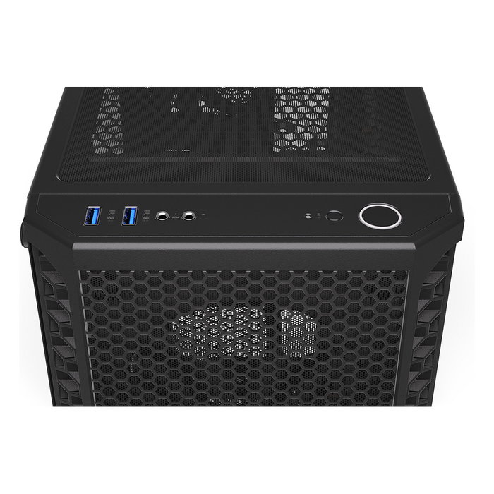 Endorfy Signum 300 Core Black PC Gehäuse - Torre ATX, Panel Frontal de Malla, 1 Ventilador Incluido, Compatible con Fuentes de Alimentación ATX, Acabado Negro Mate