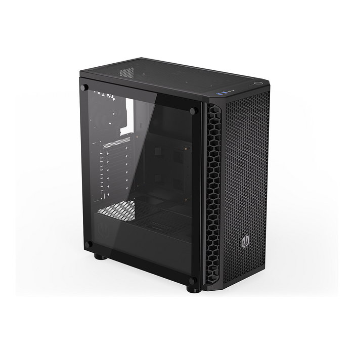 Endorfy Signum 300 Core Black PC Gehäuse - Torre ATX, Panel Frontal de Malla, 1 Ventilador Incluido, Compatible con Fuentes de Alimentación ATX, Acabado Negro Mate