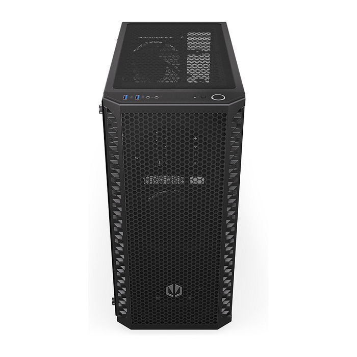 Endorfy Signum 300 Core Black PC Gehäuse - Torre ATX, Panel Frontal de Malla, 1 Ventilador Incluido, Compatible con Fuentes de Alimentación ATX, Acabado Negro Mate