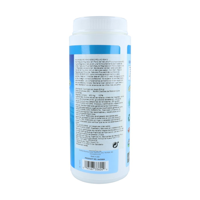 Natures Plus KalmAssure Magnesio Polvo 522g Natures Plus KalmAssure Magnesio Polvo 522g