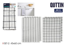 Quttin Set de 6 Paños de Cocina de Algodón 45x60 cm