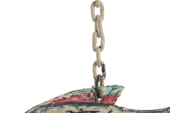 DKD Home Decor Decoración Metal Blanco y Multicolor 27x8x21 cm