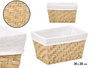 KIPIT Cesta Rectangular Madera-Blanco
