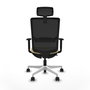 PIQUERAS Y CRESPO Silla de oficina Haches con mecanismo Sincro/Traslack Crema y Negro
