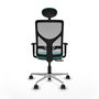 PIQUERAS Y CRESPO Silla de Oficina Motilla con Mecanismo Sincro/Traslack Turquesa y Gris