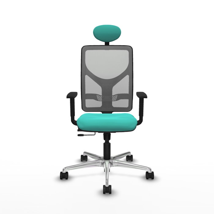 PIQUERAS Y CRESPO Silla de Oficina Motilla con Mecanismo Sincro/Traslack Turquesa y Gris