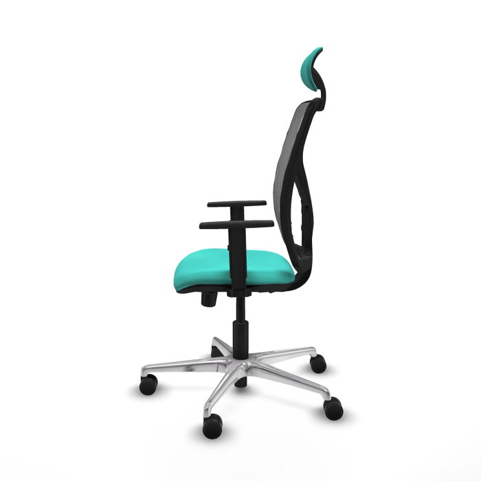 PIQUERAS Y CRESPO Silla de Oficina Motilla con Mecanismo Sincro/Traslack Turquesa y Gris