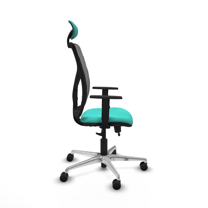PIQUERAS Y CRESPO Silla de Oficina Motilla con Mecanismo Sincro/Traslack Turquesa y Gris