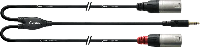 Cordial Cable Minijack Estéreo a 2 Xlr Macho 3 M Cordial Cordial Cable Minijack Estéreo a 2 Xlr Macho 3 M Cordial