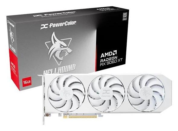 PowerColor Hellhound Radeon RX 9060 XT Spectral White OC 16GB GDDR6
