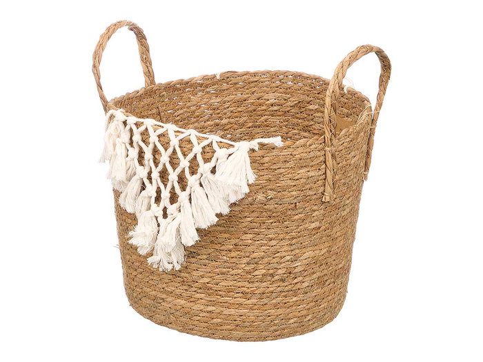Giftdecor Macetero Mimbre Macramé Pompón Blanco Grande 32x36x32 cm (Set de 6) Giftdecor Macetero Mimbre Macramé Pompón Blanco Grande 32x36x32 cm (Set de 6)
