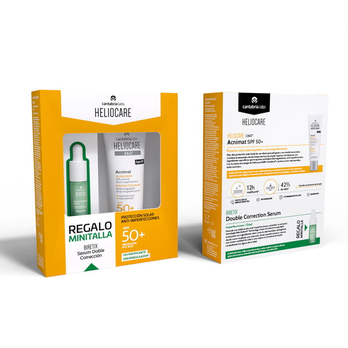 Heliocare 360° Acnimat Protector Solar SPF50+ para Pieles Grasas o con Tendencia Acné - Estuche 2 Piezas - Tecnología ASPA-Fernblock® Heliocare 360° Acnimat Protector Solar SPF50+ para Pieles Grasas o con Tendencia Acné - Estuche 2 Piezas - Tecnología ASPA-Fernblock®