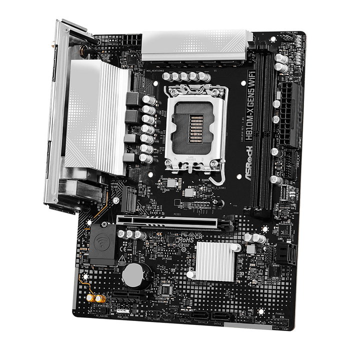 ASRock H810M-X GEN5 Placa Base Micro ATX LGA 1851 Intel H810 DDR5 128 GB Wi-Fi 6 Bluetooth 5.3 SATA III M.2 90-MXBU80-A0UAYZ ASRock H810M-X GEN5 Placa Base Micro ATX LGA 1851 Intel H810 DDR5 128 GB Wi-Fi 6 Bluetooth 5.3 SATA III M.2 90-MXBU80-A0UAYZ