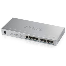 Zyxel GS-1008HP Switch Gigabit No Administrado, 8 Puertos PoE+ Todos con Alimentación, 16 Gbps, Gris