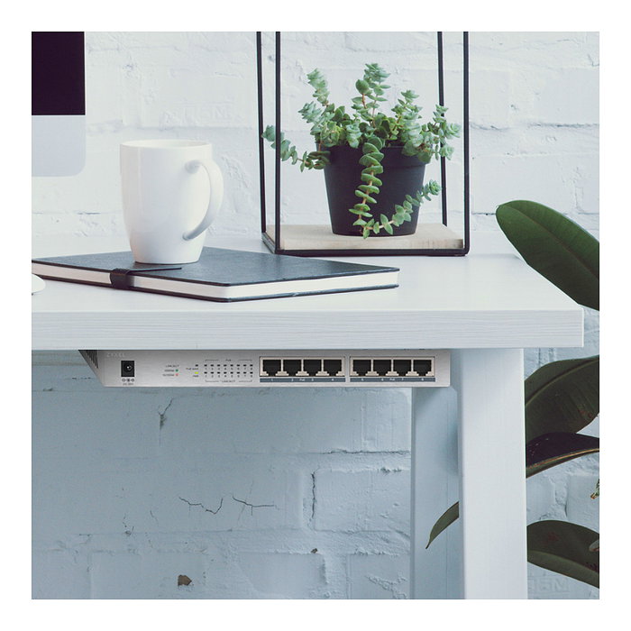 Zyxel GS-1008HP Switch Gigabit No Administrado, 8 Puertos PoE+ Todos con Alimentación, 16 Gbps, Gris