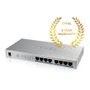 Zyxel GS-1008HP Switch Gigabit No Administrado, 8 Puertos PoE+ Todos con Alimentación, 16 Gbps, Gris