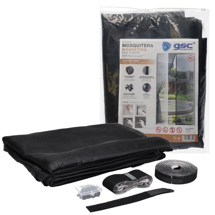 GSC Evolution Mosquitera magnética de fibra de vidrio para puertas 100x220cm GSC Evolution Mosquitera magnética de fibra de vidrio para puertas 100x220cm