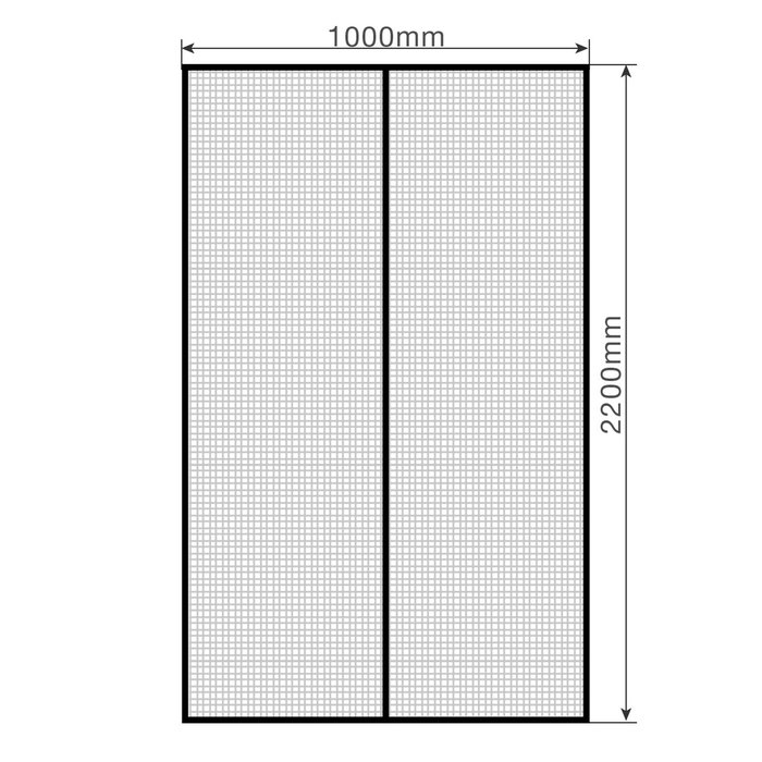 GSC Evolution Mosquitera magnética de fibra de vidrio para puertas 100x220cm GSC Evolution Mosquitera magnética de fibra de vidrio para puertas 100x220cm