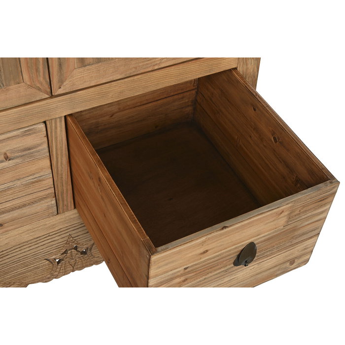 DKD Home Decor Armario Abeto y Metal Tallado Natural DKD Home Decor Armario Abeto y Metal Tallado Natural