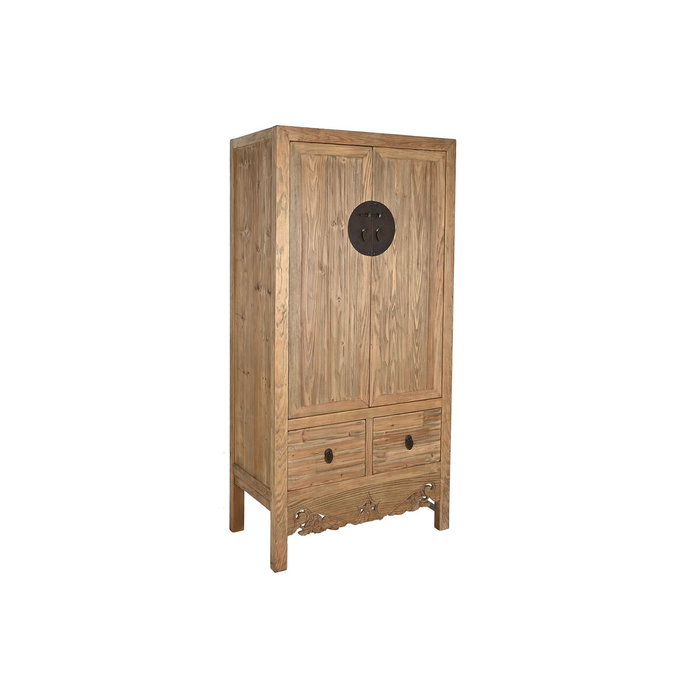 DKD Home Decor Armario Abeto y Metal Tallado Natural DKD Home Decor Armario Abeto y Metal Tallado Natural