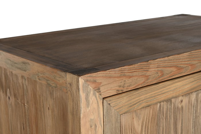 DKD Home Decor Armario Antik China Natural 52 x 180 x 88 cm Acabado Lacado Hecho a Mano 2 Cajones 2 Puertas