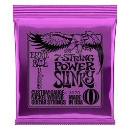 Ernieball Slinky 7St. Power 11-58 Juego Eléctrica Cuerdas Guitarra 11-58