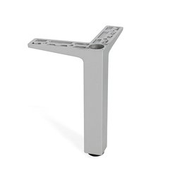 Mafos Pata Metálica Zamak Quadro Acabado Gris Ral Altura H140