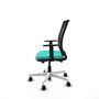 PIQUERAS Y CRESPO Silla de oficina Haches Turquesa y Negro