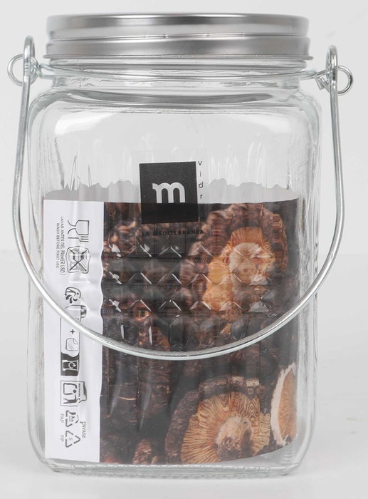 La Mediterranea Tarro de Vidrio con Tapa de Acero y Asa 720ml