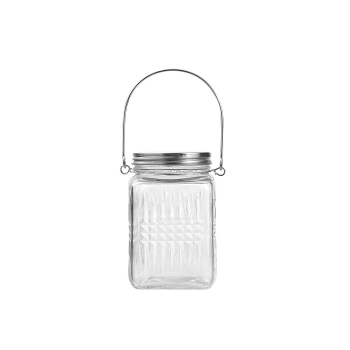 La Mediterranea Tarro de Vidrio con Tapa de Acero y Asa 720ml