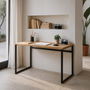 Escritorio Natural Madera-Metal Salón 120 X 60 X 76 cm