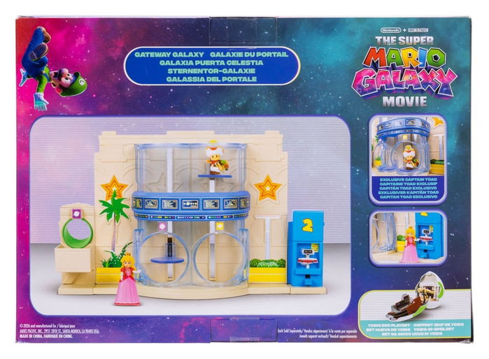 Super Mario Galaxy: la película Diorama con 2 Minifiguras Galaxia Puerta Celestia
