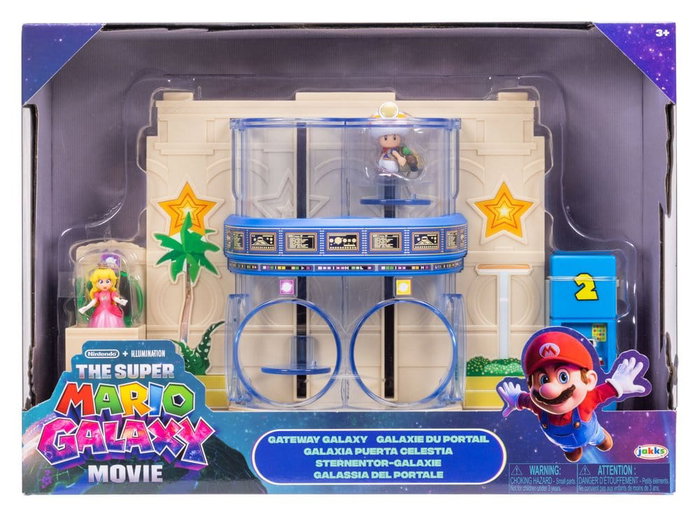 Super Mario Galaxy: la película Diorama con 2 Minifiguras Galaxia Puerta Celestia