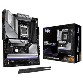 ASRock AM5 LiveMixer WiFi Placa Base ATX AMD B850 DDR5 para Procesadores AMD Ryzen 7000/8000/9000 Series con WiFi 7 y Bluetooth 5.4