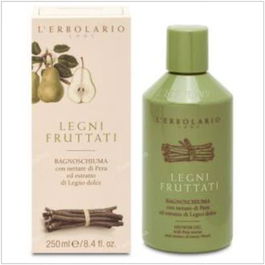 L'Erbolario Leños Frutados Gel de Baño 250ml con Néctar de Pera y Extracto de Regaliz, Limpia e Hidrata la Piel